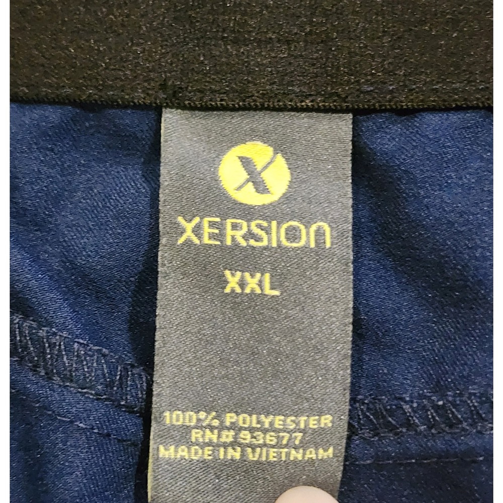 Xersion Mens XXL Quick Dry Performance Shorts Navy Blue Athletic Gym Pockets - Picture 3 of 7